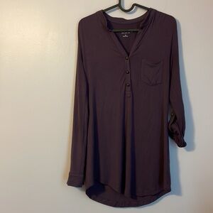 Soft Surroundings Purple Long Sleeve Tunic Top size XS